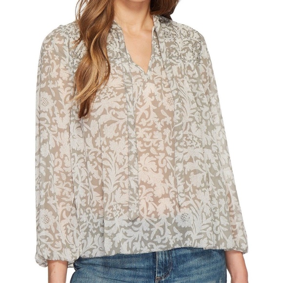 Lucky Brand  Beaded Floral Peasant - Picture 1 of 4